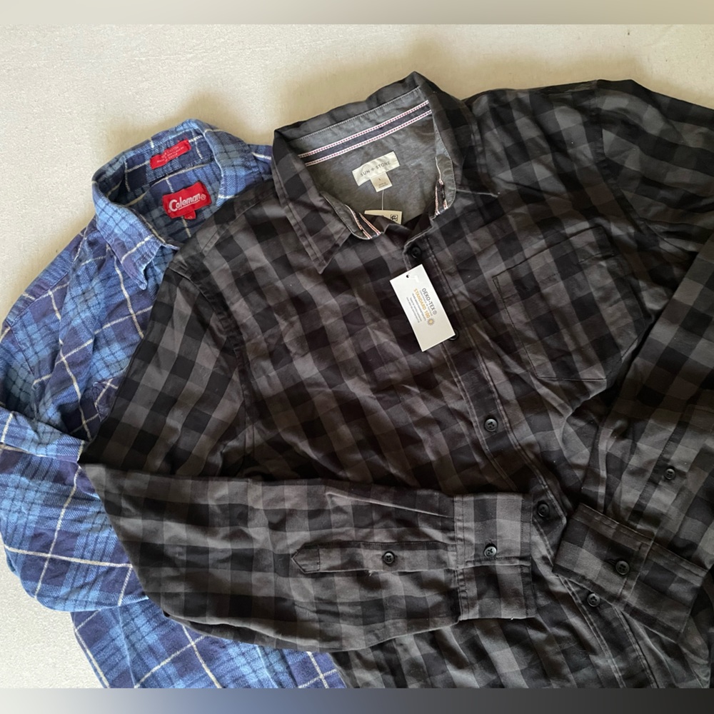 bundle of 2 button up flannels oversized